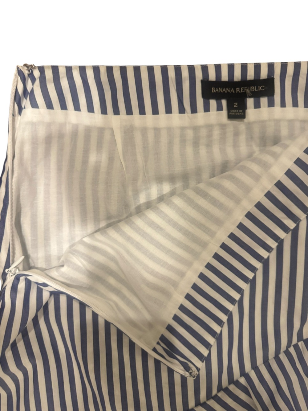 Banana Republic Blue and White Striped Tiered Ruffle Maxi Skirt - Picture 5 of 10